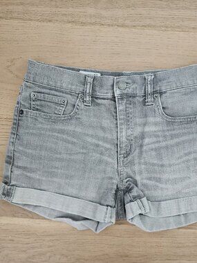 Gap 2.5 inch grey denim mid-rise shorts